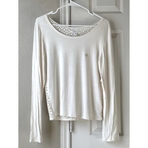 Aeropostale NWT Cutout Long Sleeve Blouse - Cream